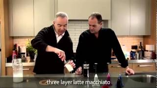 aerolatte  milk frother makes three layer caffè latte macchiato [upl. by Llenrac886]