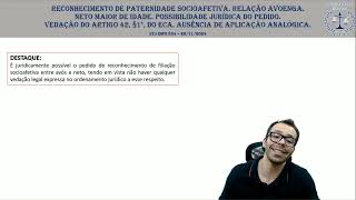 STJ INFO 834 paternidade socioafetiva e adoção [upl. by Nnahgem]