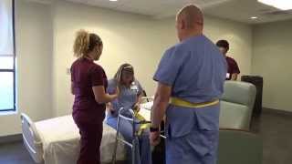 Physical Therapy Transfer Training  How To Transfer From Wheelchair To Bed [upl. by Nannerb]