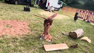 A fabulous range of wooden sculpture at Caerleon festival 2024 [upl. by Suiradal621]