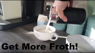 How to Get More Froth from Your Nespresso Coffee Aeroccino  Nespresso tips and help [upl. by Fadiman]