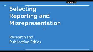 Selective Reporting and Misrepresentation of data Research and Publication ethics Phd coursework [upl. by Ettelrahc]