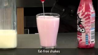 How to make a fat free milkshake using an aerolatte milk frother [upl. by Gamber493]