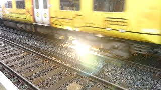 Merseyrail 507 009 making arcs at Birkdale station [upl. by Spaulding]