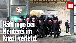 Gefängnismeuterei Polizei stürmt Knast in Thüringen  JVA Untermaßfeld [upl. by Llednik]